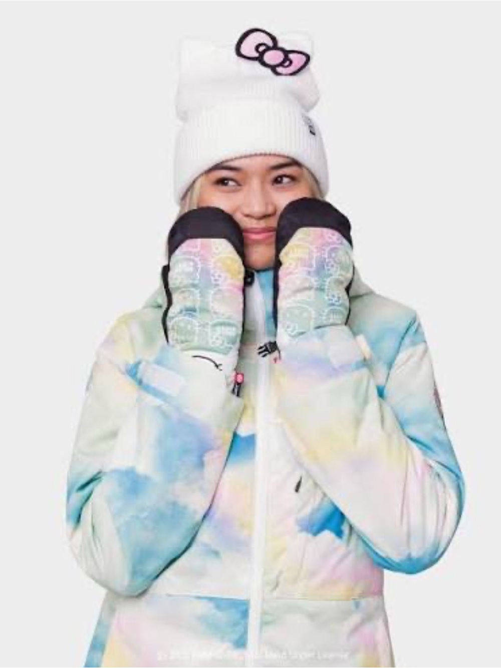 686 x Hello Kitty and Friends by Sanrio white beanie